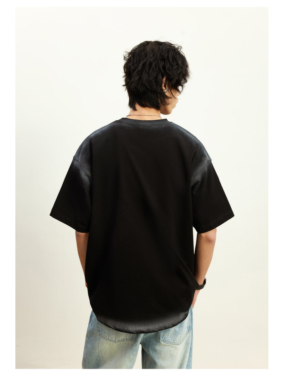 Distressed wash T - shirt N3745 - NNine