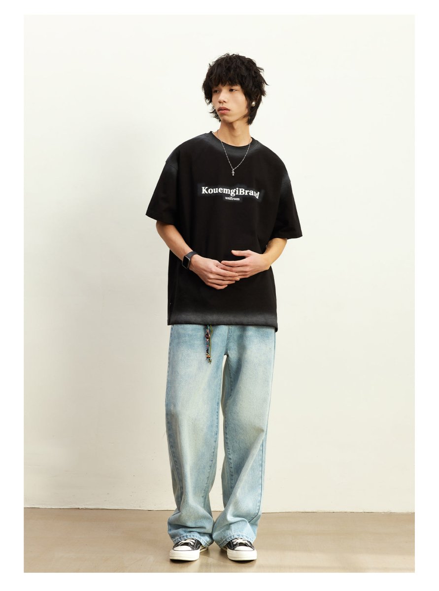 Distressed wash T - shirt N3745 - NNine