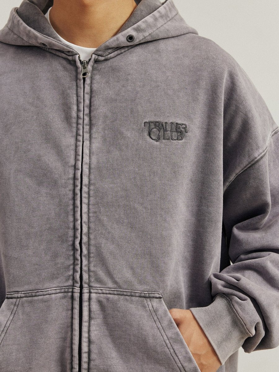 Distressed zip hoodie N3439 - NNine
