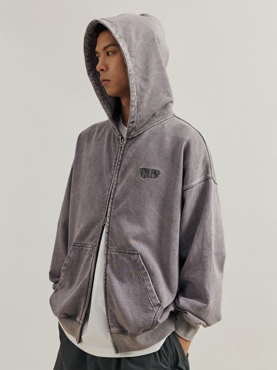 Distressed zip hoodie N3439 - NNine