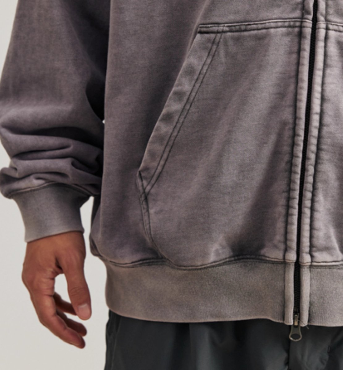 Distressed zip hoodie N3439 - NNine