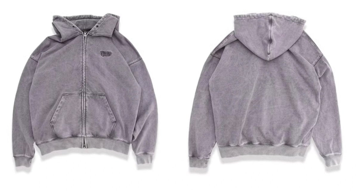 Distressed zip hoodie N3439 - NNine