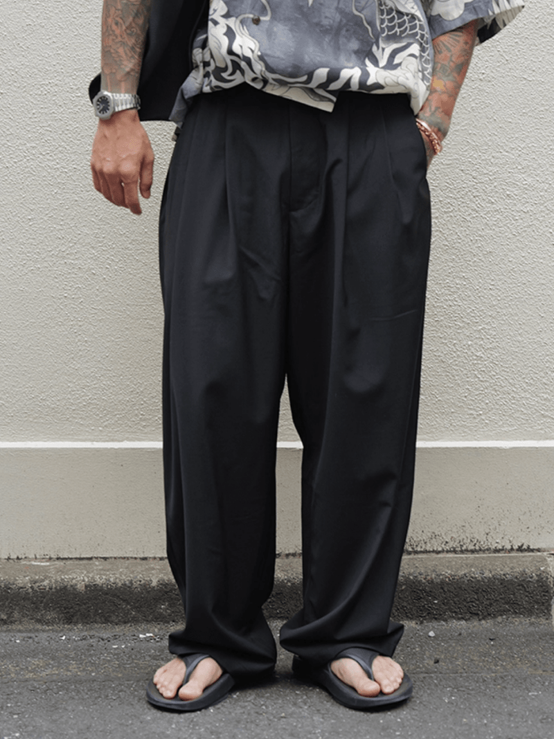 Double pleated casual pants N5551 - ファッション通販NNine（ナイン）