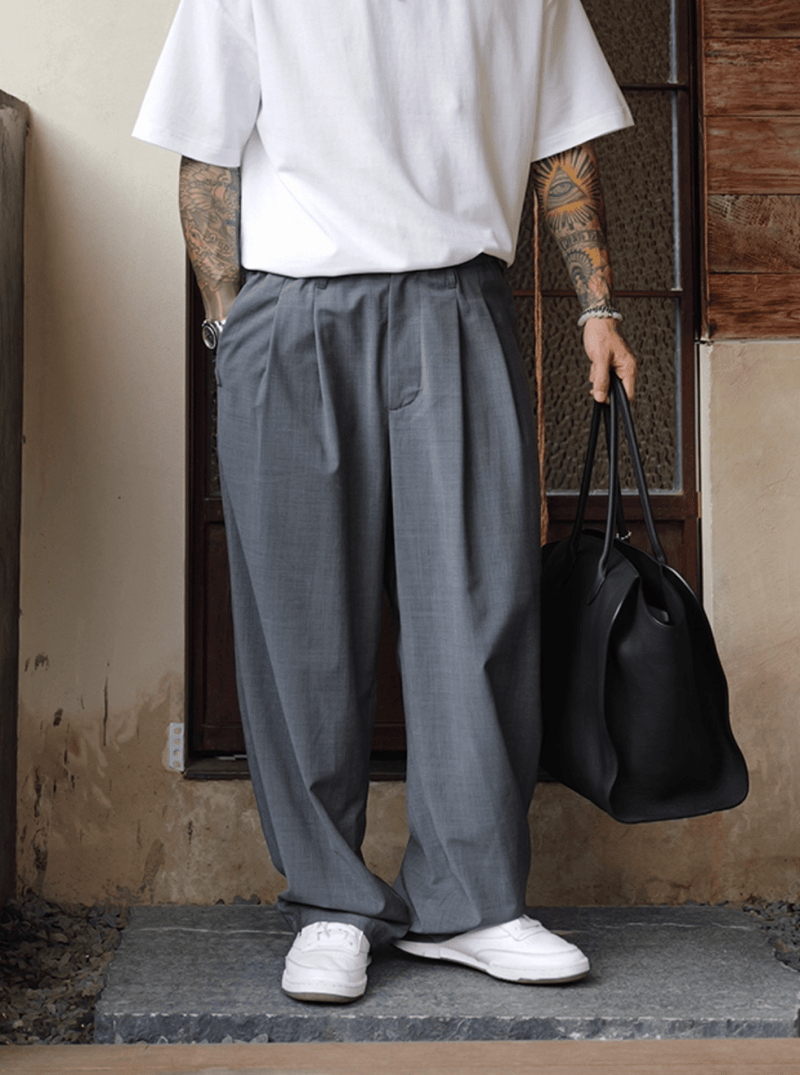 Double pleated casual pants N5551 - ファッション通販NNine（ナイン）