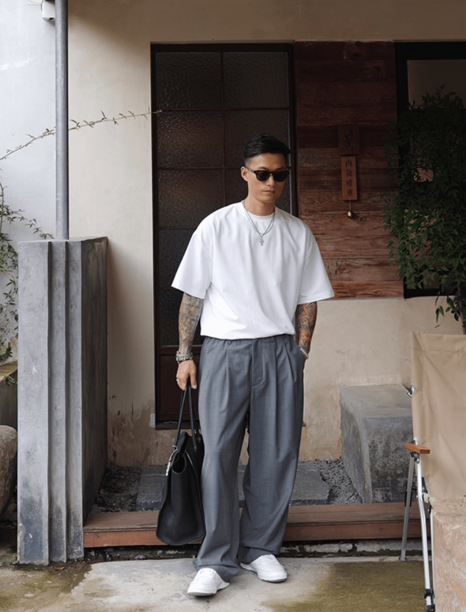 Double pleated casual pants N5551 - ファッション通販NNine（ナイン）