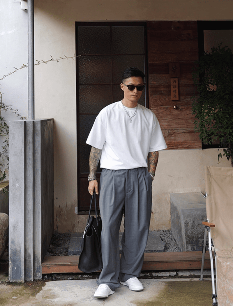Double pleated casual pants N5551 - ファッション通販NNine（ナイン）