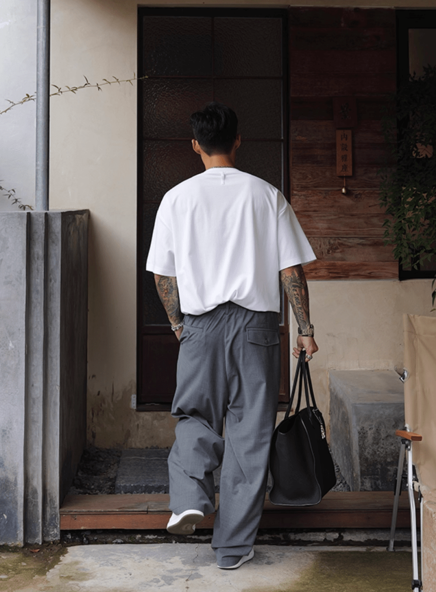 Double pleated casual pants N5551 - ファッション通販NNine（ナイン）