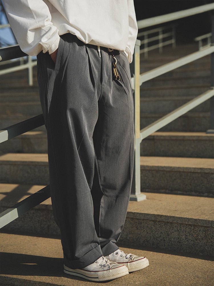 【機能性ウェア 接触冷感】double pleated draped pants N5238 - ファッション通販 NNine(ナイン)