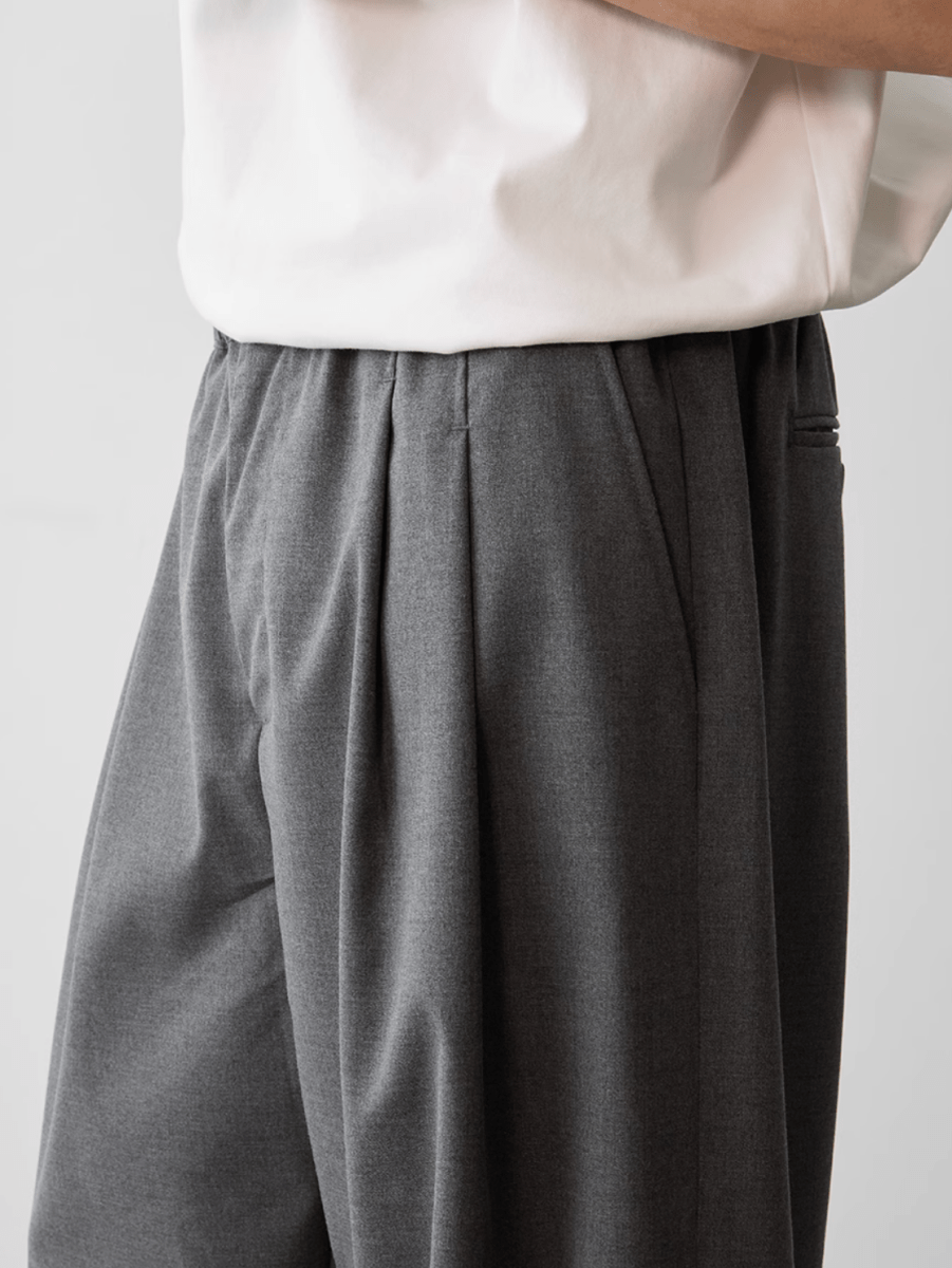 ダブルプリーツスラックス メンズ レディース ワイド ポリエステル / Double Pleated Pants N5385 - メンズファッション通販 NNine(ナイン)