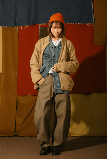 ダブルジップ厚手ニットジャケット N4865