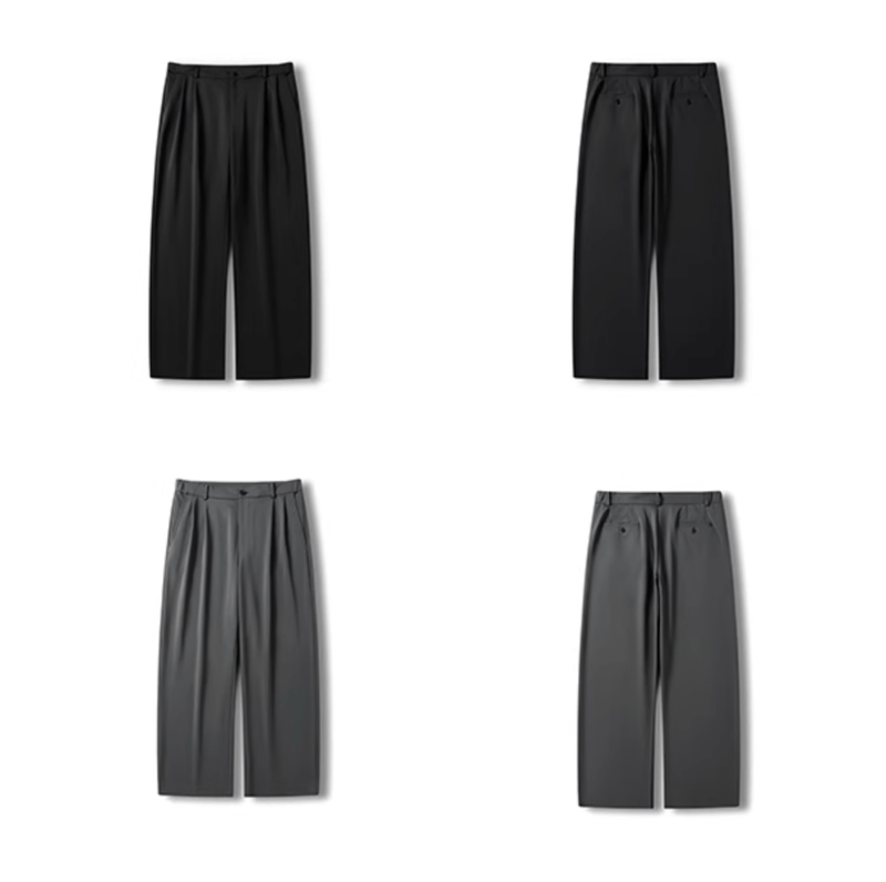 Drape Wide Straight Slacks / ドレープ ワイド ストレート スラックス イージー N5256 - ファッション通販 NNine(ナイン)