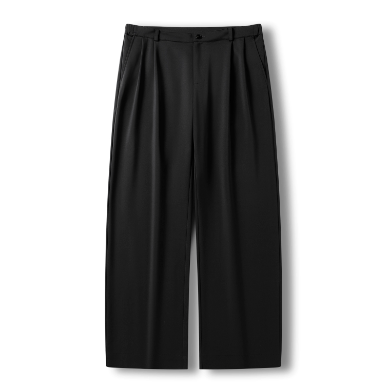 Drape Wide Straight Slacks / ドレープ ワイド ストレート スラックス イージー N5256 - ファッション通販 NNine(ナイン)