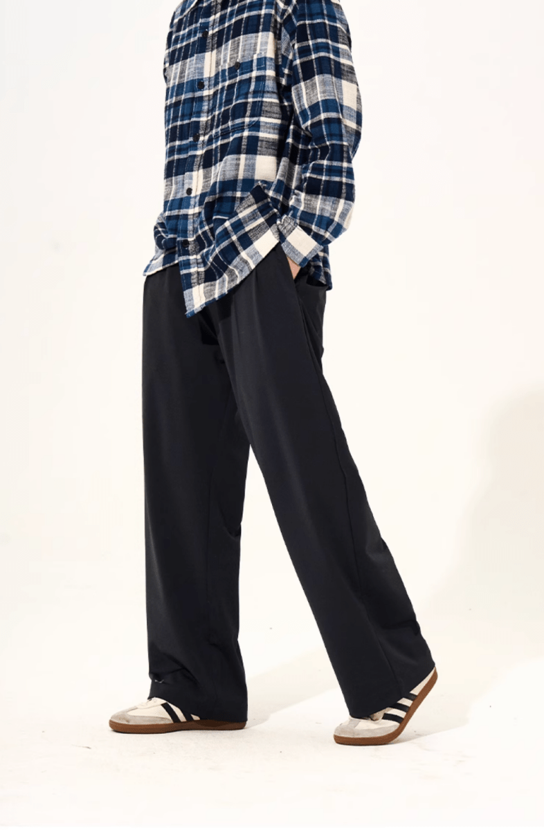 Drape Wide Straight Slacks / ドレープ ワイド ストレート スラックス イージー N5256 - ファッション通販 NNine(ナイン)