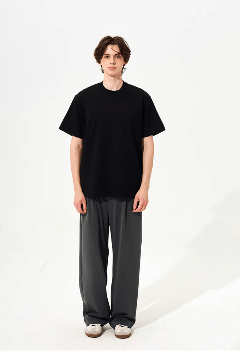 Drape Wide Straight Slacks / ドレープ ワイド ストレート スラックス イージー N5256 - ファッション通販 NNine(ナイン)