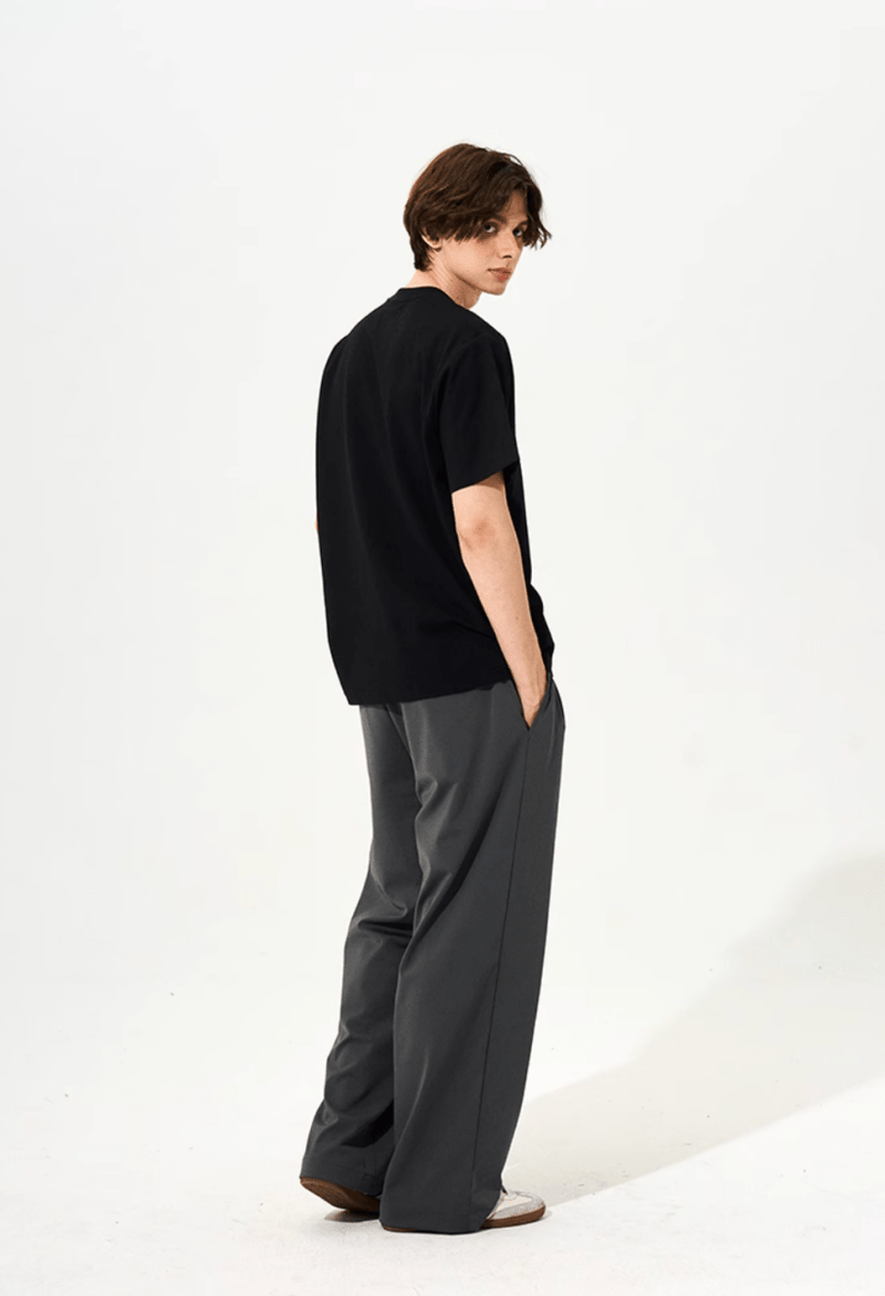 Drape Wide Straight Slacks / ドレープ ワイド ストレート スラックス イージー N5256 - ファッション通販 NNine(ナイン)