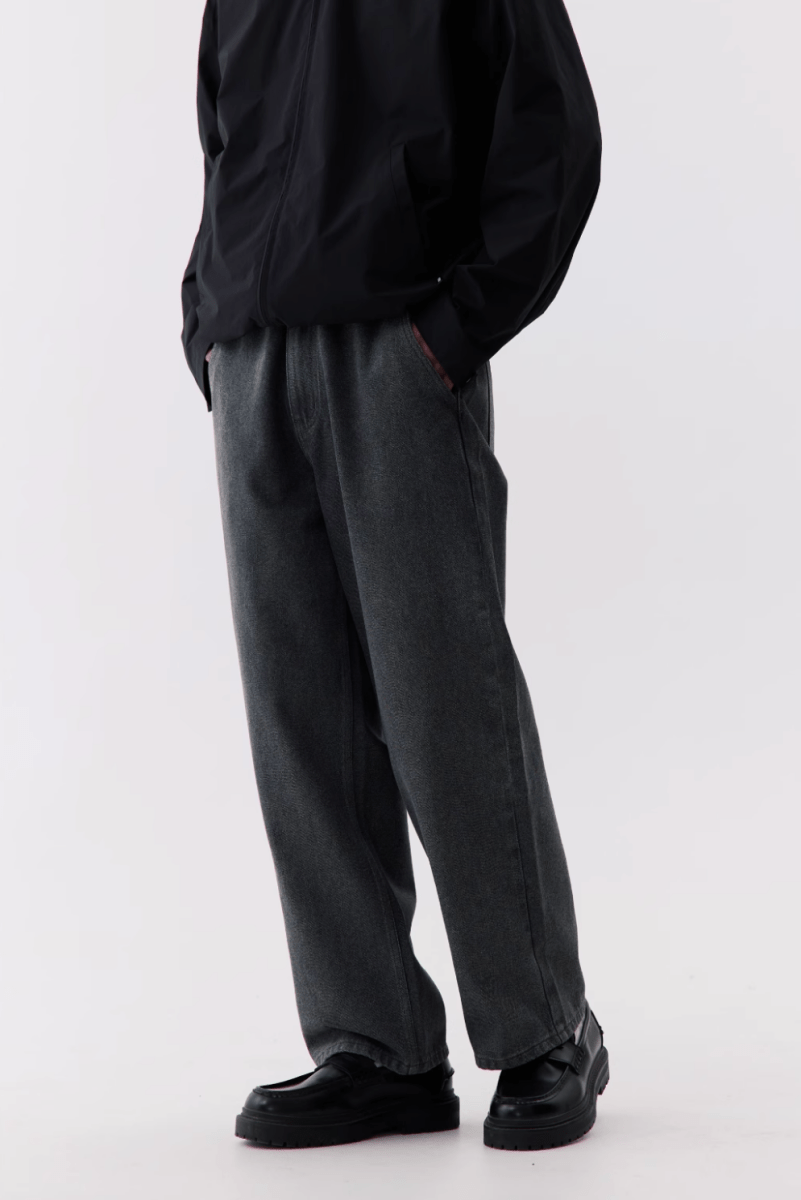 【吸湿速乾繊維】draped denim pants N5117 - ファッション通販 NNine(ナイン)