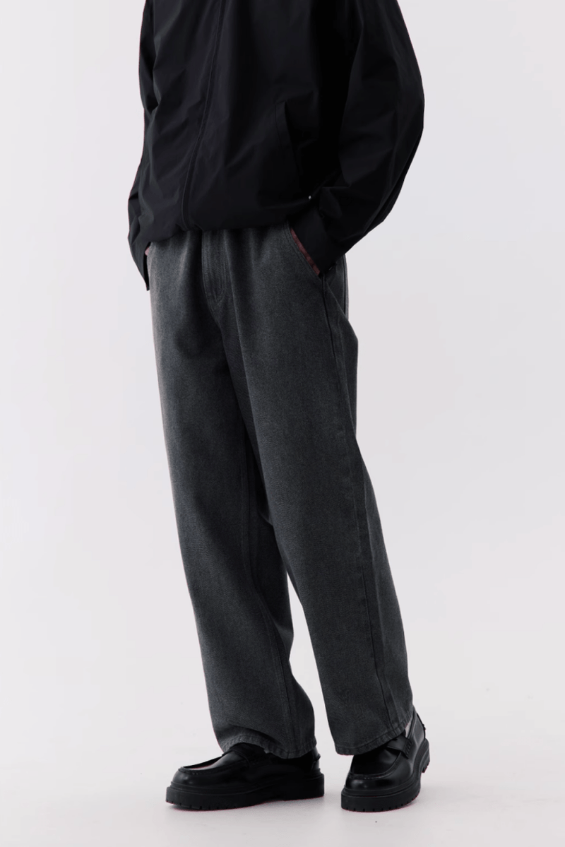 【吸湿速乾繊維】draped denim pants N5117 - ファッション通販 NNine(ナイン)