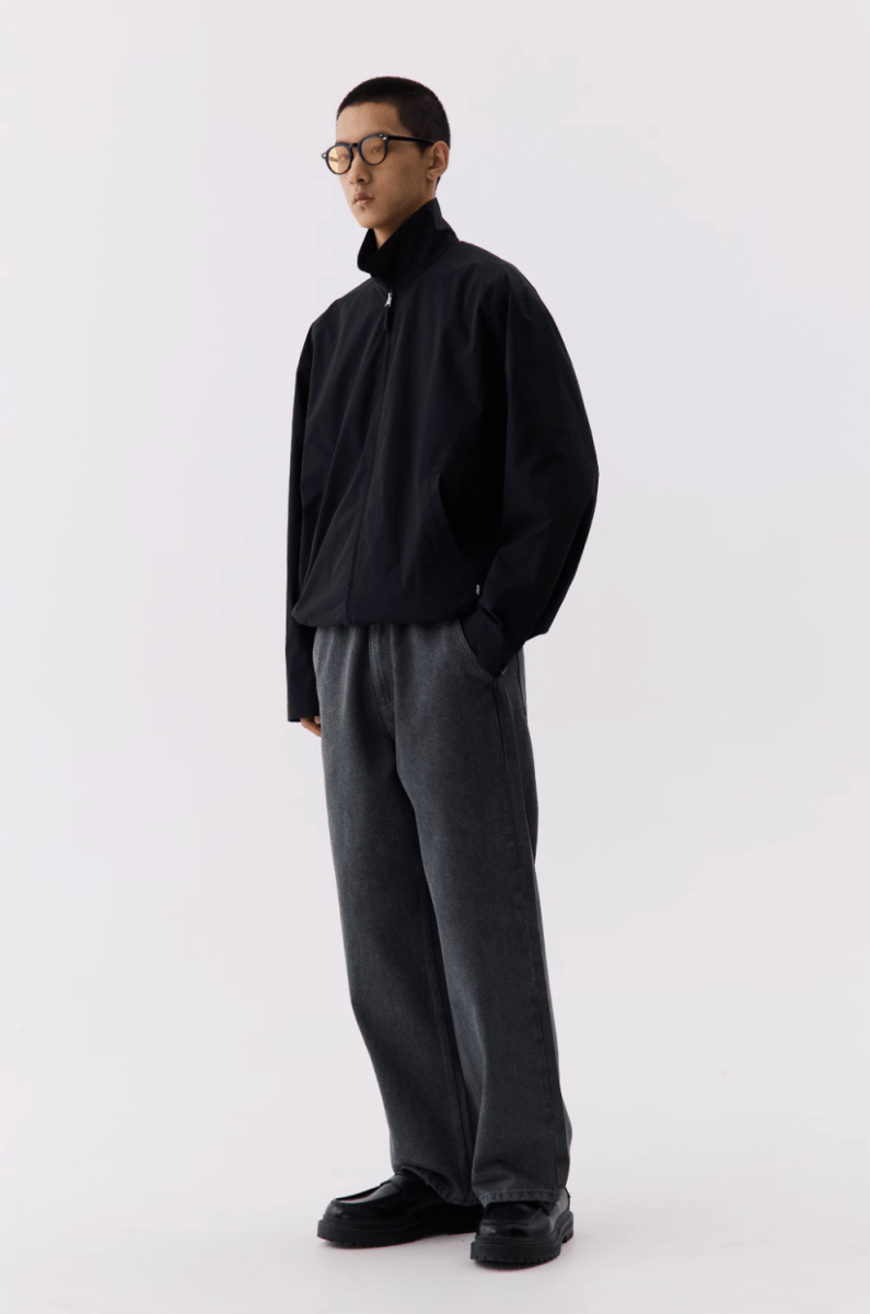 【吸湿速乾繊維】draped denim pants N5117 - ファッション通販 NNine(ナイン)