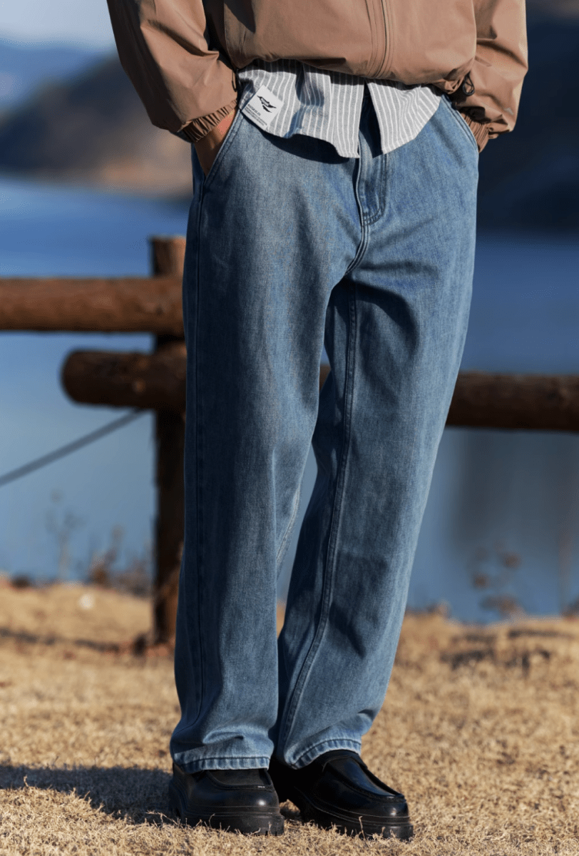【吸湿速乾繊維】draped denim pants N5117 - ファッション通販 NNine(ナイン)