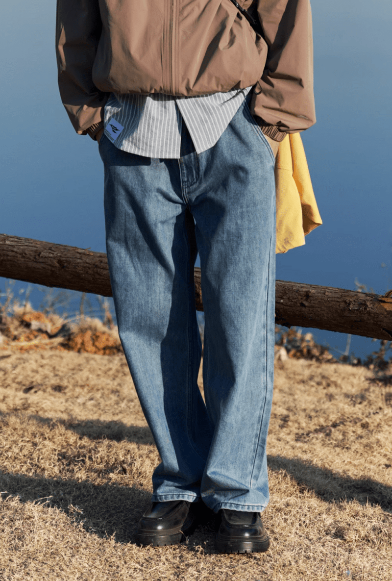 【吸湿速乾繊維】draped denim pants N5117 - ファッション通販 NNine(ナイン)