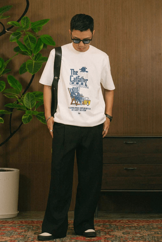 ドレープスラックスパンツ ポリエステル混紡 / Draped Slacks N5505 - ファッション通販NNine（ナイン）