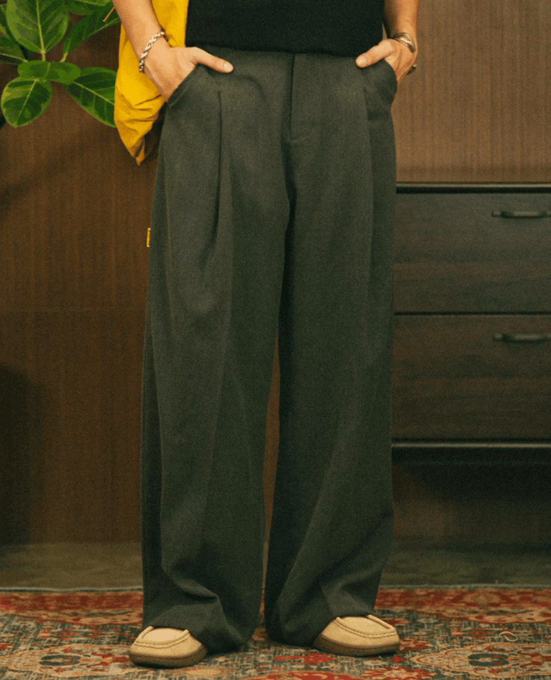 ドレープスラックスパンツ ポリエステル混紡 / Draped Slacks N5505 - ファッション通販NNine（ナイン）
