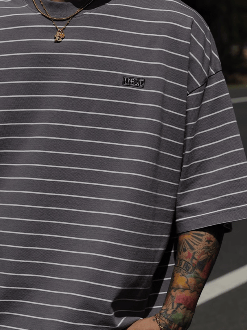 Embroidered logo border T-shirt N5147 - ファッション通販NNine（ナイン）