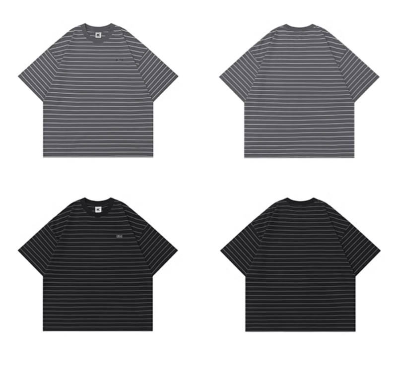 Embroidered logo border T-shirt N5147 - ファッション通販NNine（ナイン）
