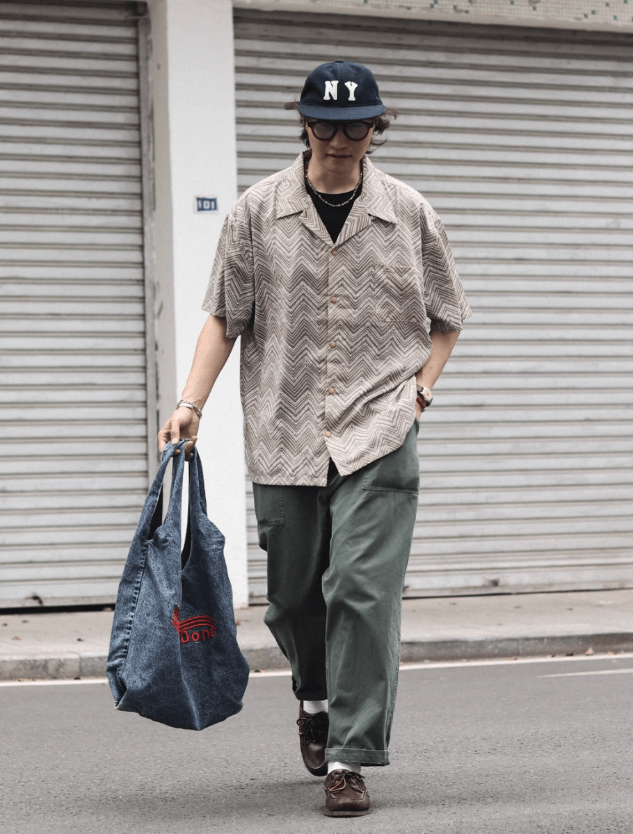 エスニックオープンカラーシャツ メンズ レディース 開襟 民族柄 春夏 / Ethnic Open Collar Shirt N5454 - メンズファッション通販 NNine(ナイン)