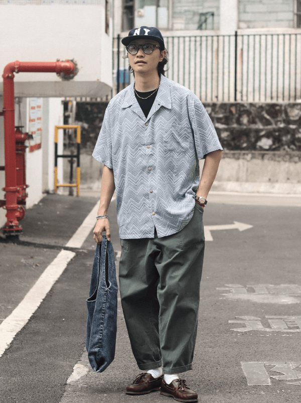 エスニックオープンカラーシャツ メンズ レディース 開襟 民族柄 春夏 / Ethnic Open Collar Shirt N5454 - メンズファッション通販 NNine(ナイン)