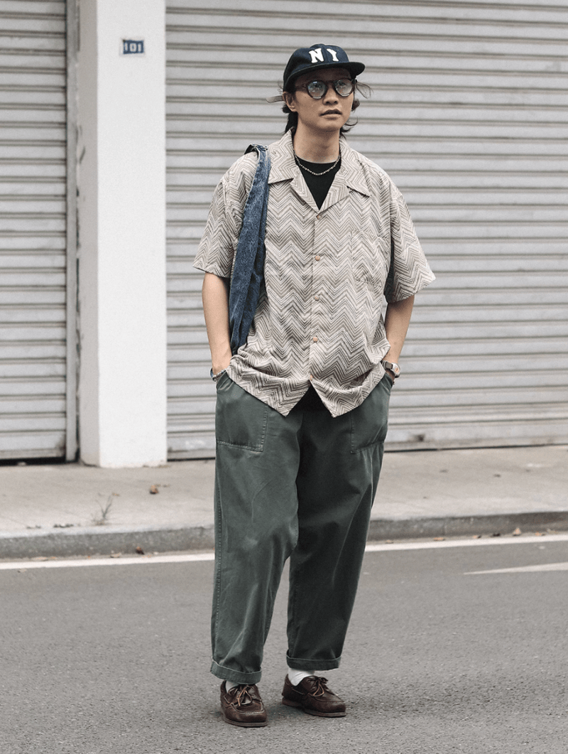 エスニックオープンカラーシャツ メンズ レディース 開襟 民族柄 春夏 / Ethnic Open Collar Shirt N5454 - メンズファッション通販 NNine(ナイン)