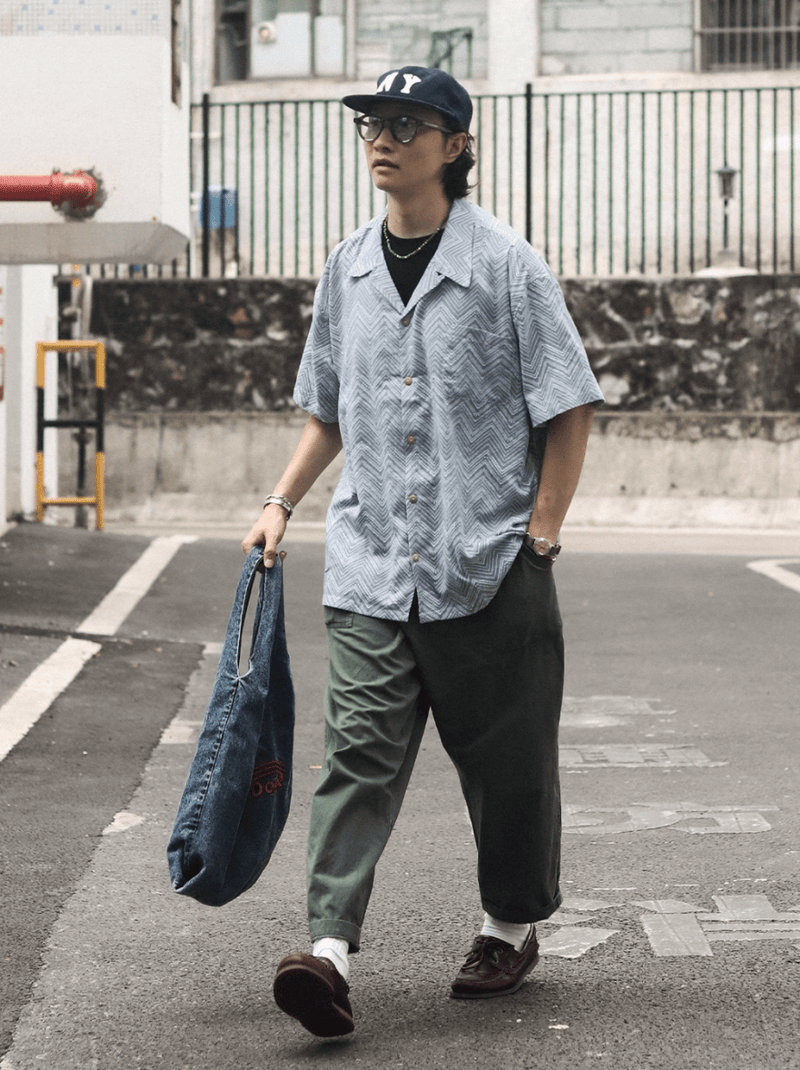 エスニックオープンカラーシャツ メンズ レディース 開襟 民族柄 春夏 / Ethnic Open Collar Shirt N5454 - メンズファッション通販 NNine(ナイン)