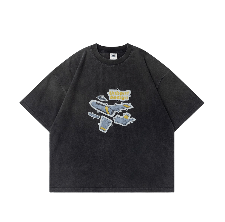 Flight Print T-shirt Heavyweight / 飛行機 プリント Tシャツ 半袖 ヘビーウェイト N5336 - ファッション通販 NNine(ナイン)