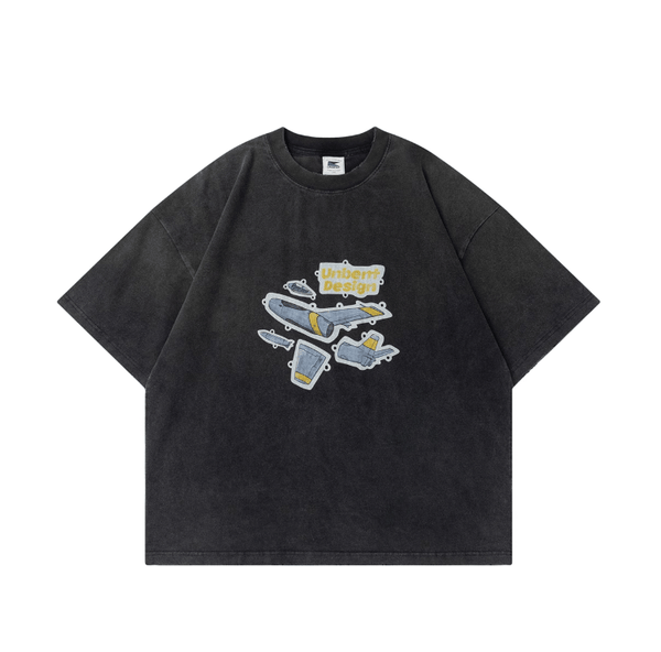 Flight Print T-shirt Heavyweight / 飛行機 プリント Tシャツ 半袖 ヘビーウェイト N5336 - ファッション通販 NNine(ナイン)