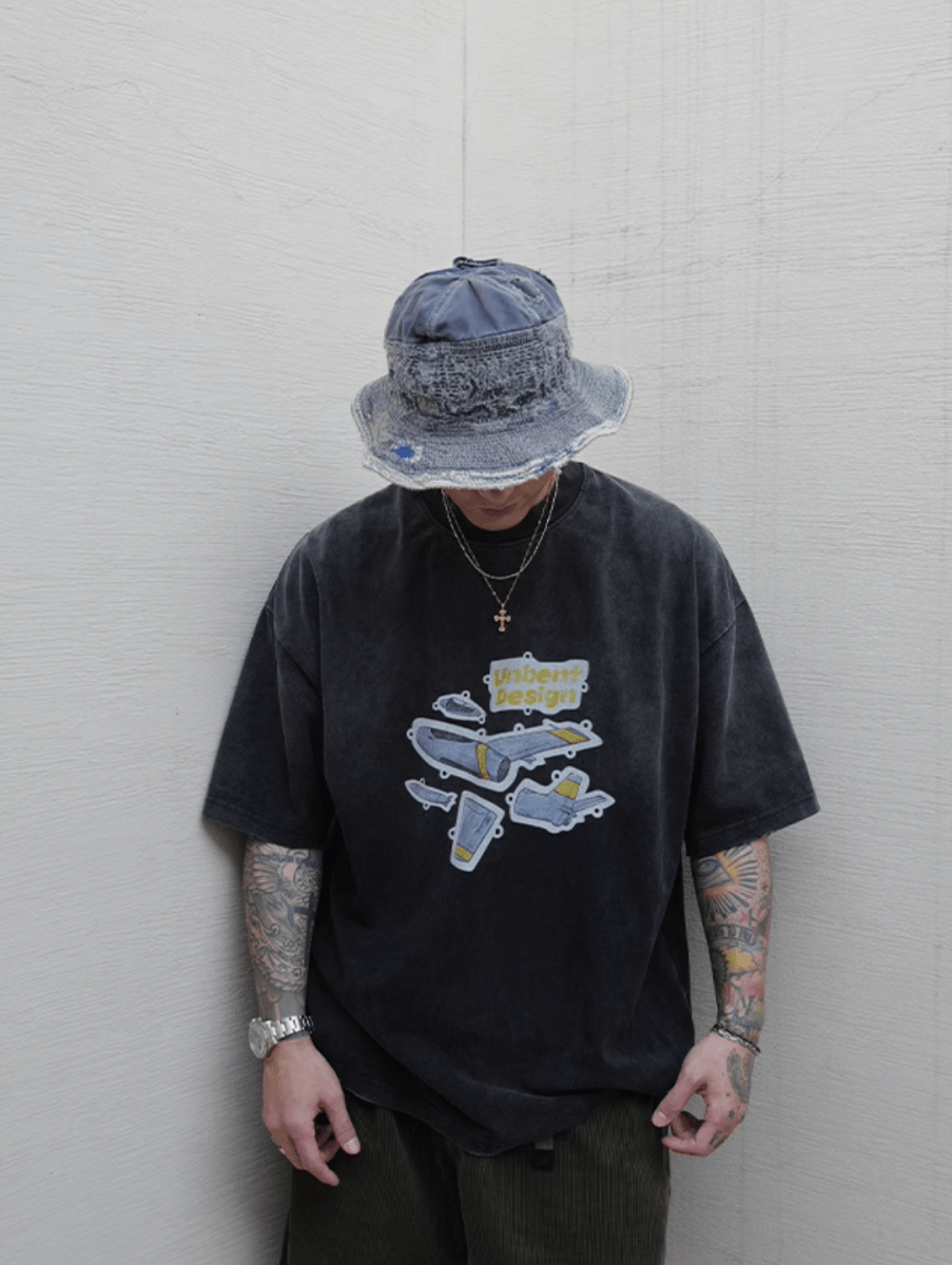Flight Print T-shirt Heavyweight / 飛行機 プリント Tシャツ 半袖 ヘビーウェイト N5336 - ファッション通販 NNine(ナイン)