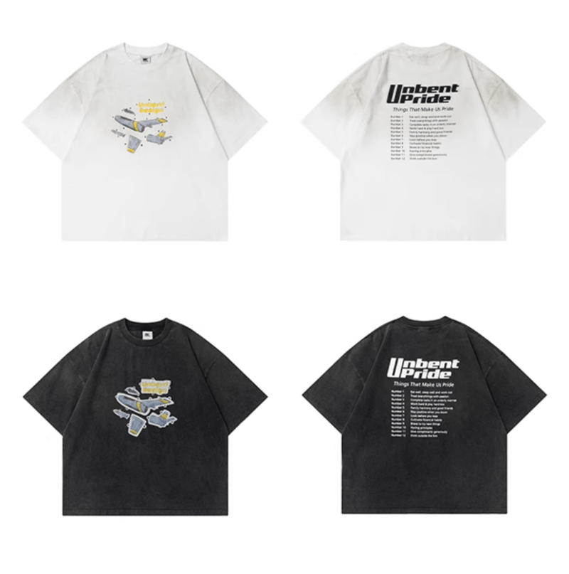 Flight Print T-shirt Heavyweight / 飛行機 プリント Tシャツ 半袖 ヘビーウェイト N5336 - ファッション通販 NNine(ナイン)