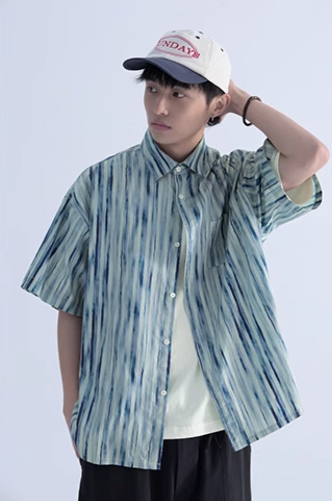 gradient striped shirt N3967 - NNine