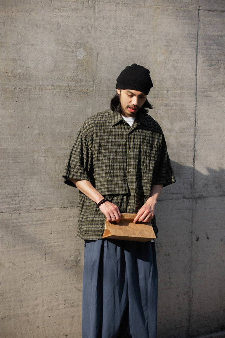 green check big shirt N3701 - NNine