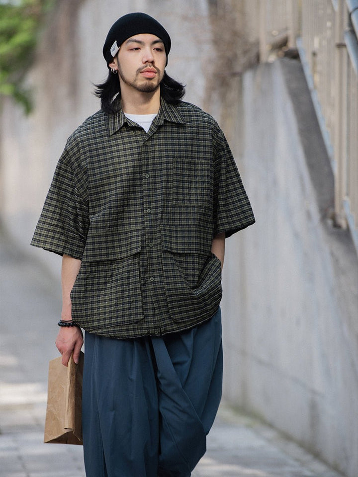 green check big shirt N3701 - NNine