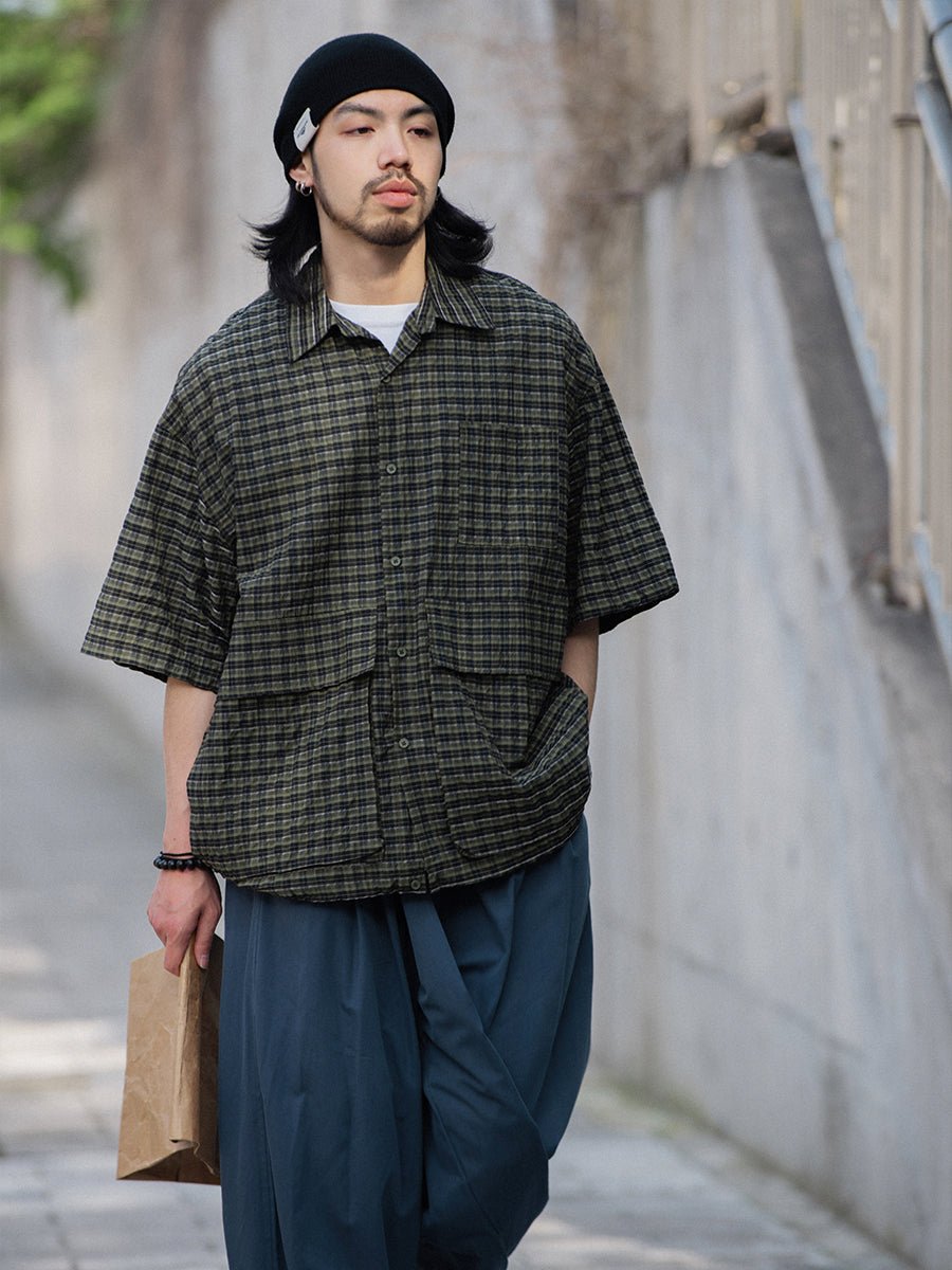 green check big shirt N3701 - NNine