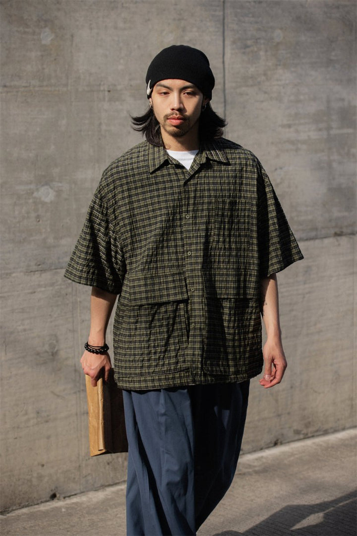 green check big shirt N3701 - NNine