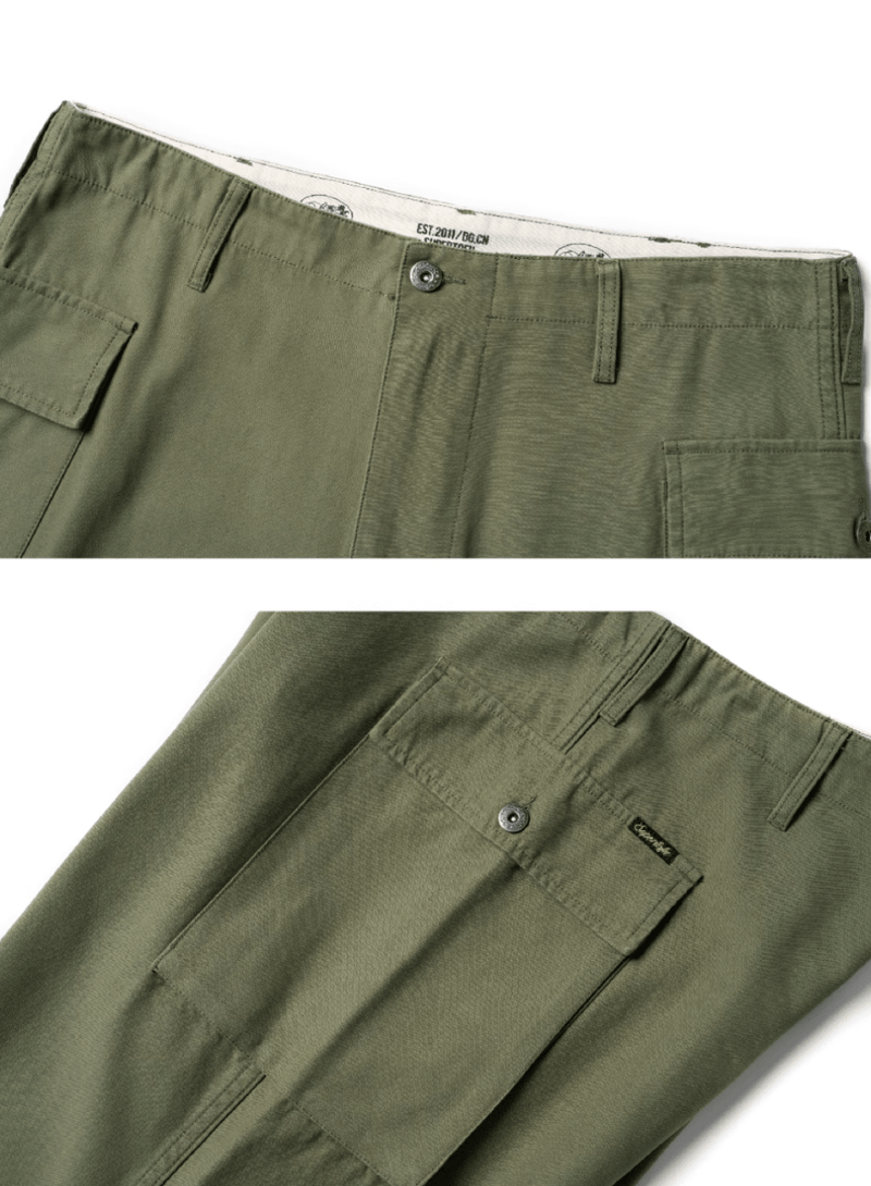 green straight P43 cargo pants N4993 - NNine