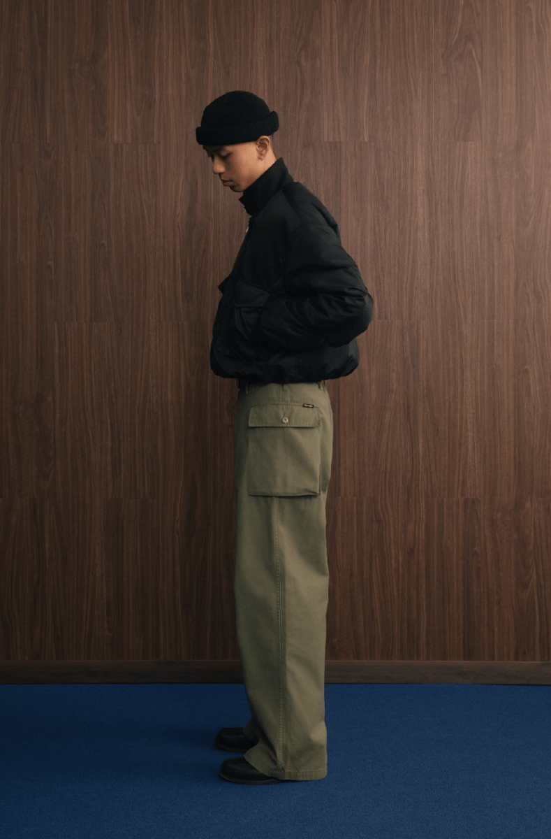 green straight P43 cargo pants N4993 - NNine