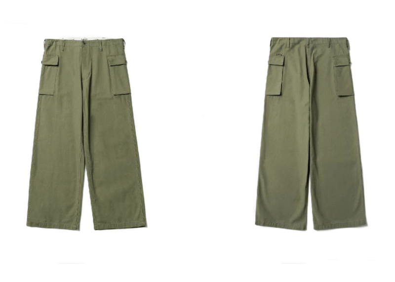 green straight P43 cargo pants N4993 - NNine