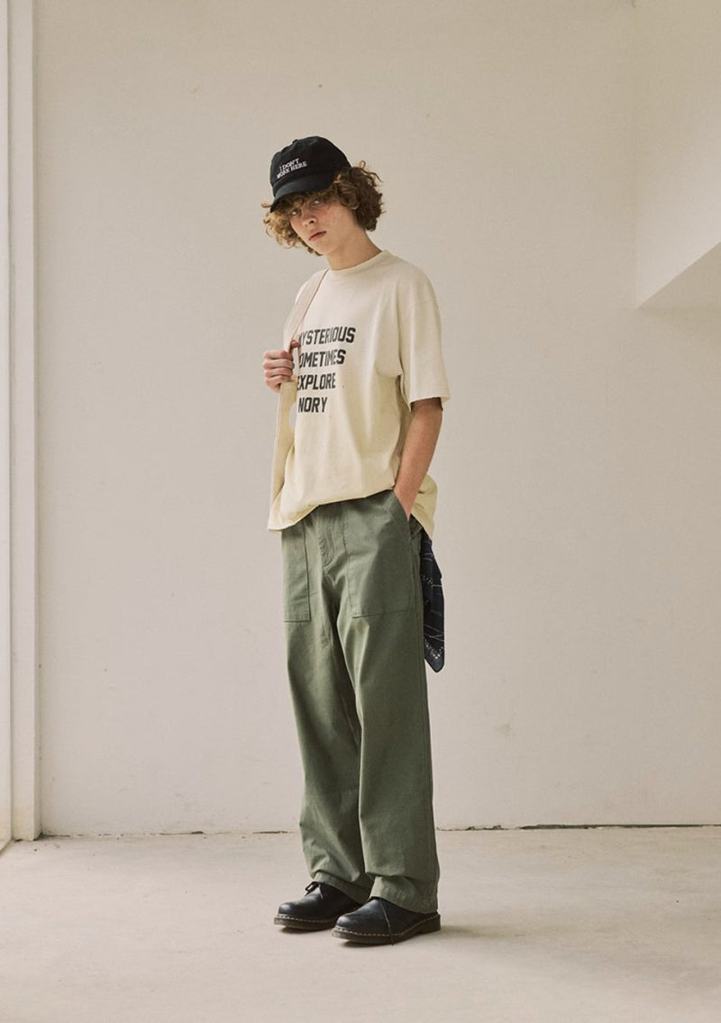 green straight pants N3899 - NNine