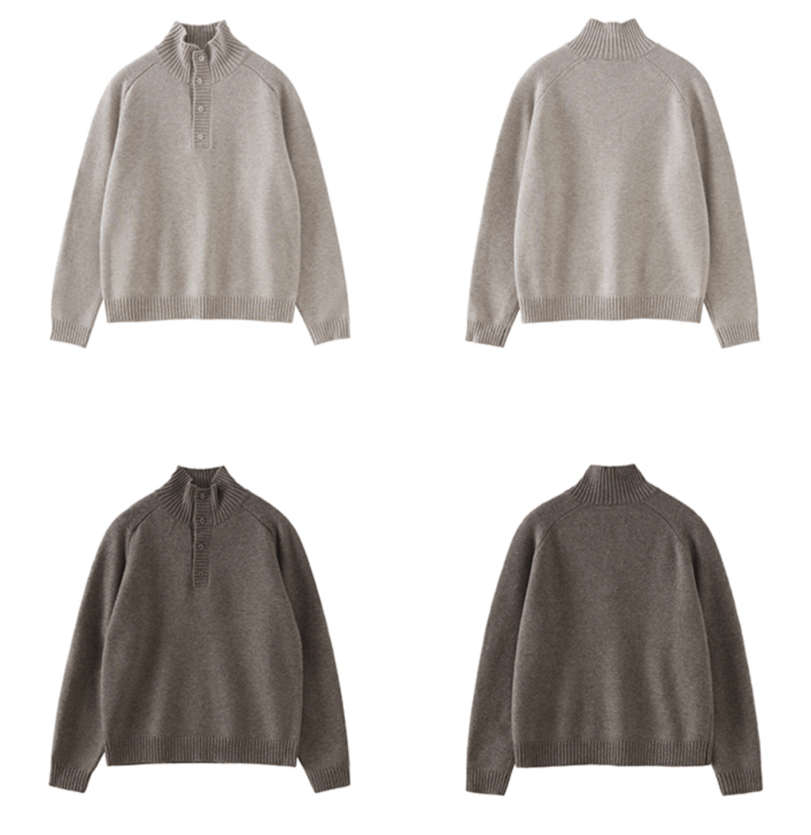 【ウールブレンド】half open mock neck sweater N4617 - NNine