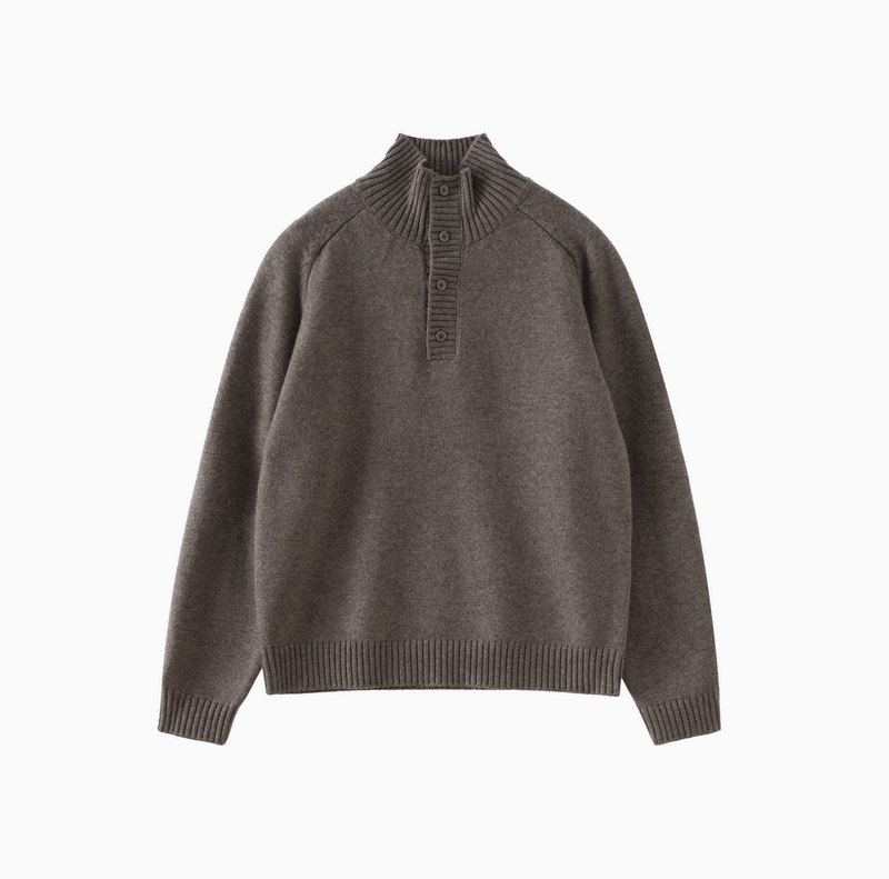 【ウールブレンド】half open mock neck sweater N4617 - NNine