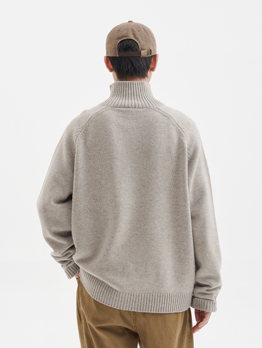 【ウールブレンド】half open mock neck sweater N4617 - NNine