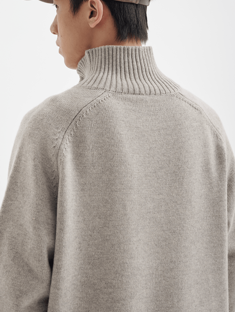 【ウールブレンド】half open mock neck sweater N4617 - NNine