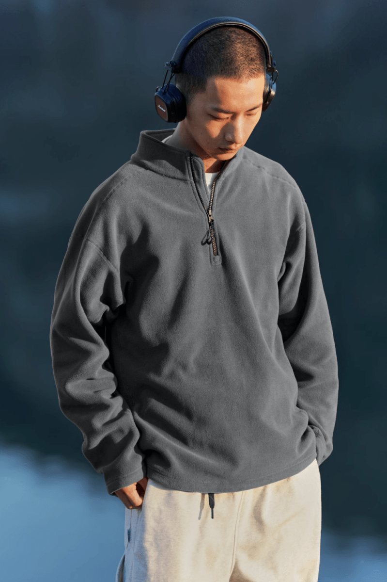 【静電気防止機能】half zip fleece N4975 - NNine